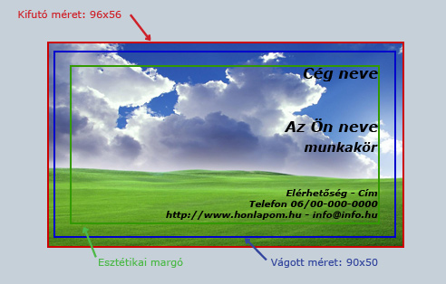 N�vjegyk�rtya szerkeszt�si seg�dlet